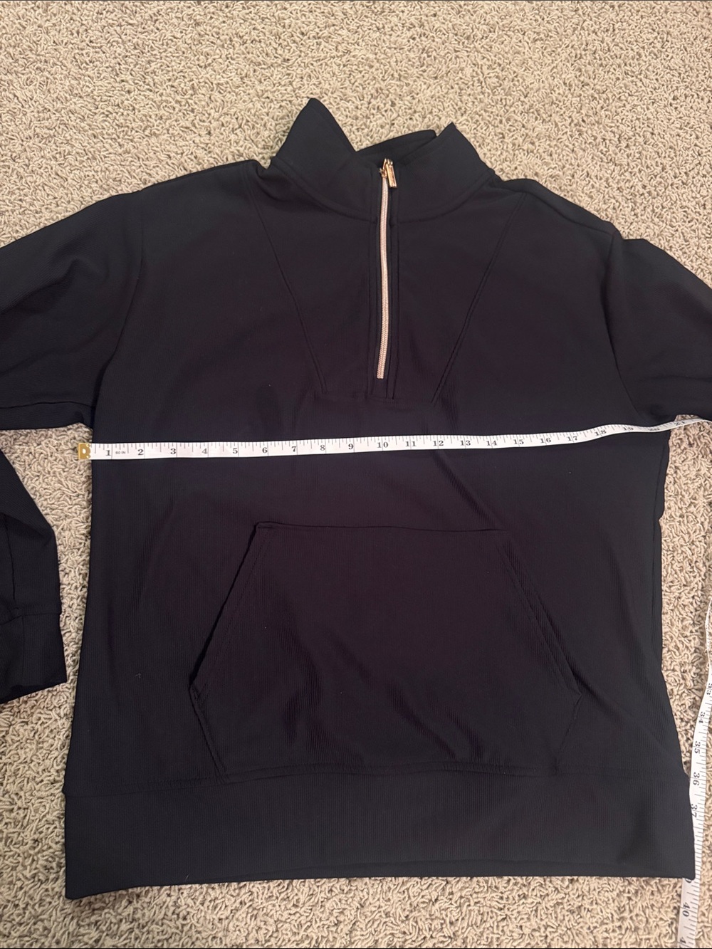 Skechers Black Quarter-Zip Pullover with Gold Zipper
